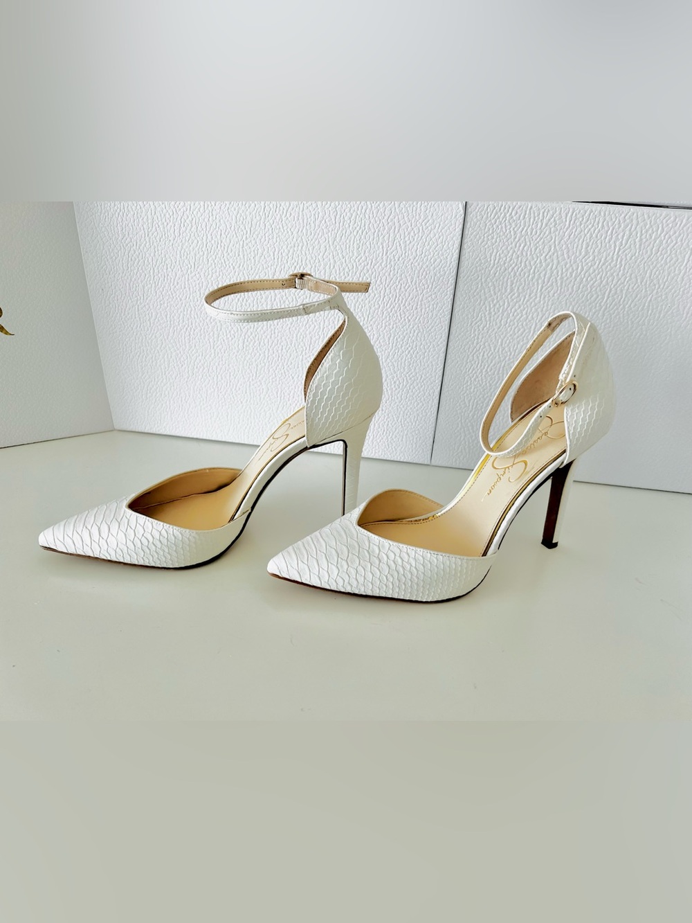 Jessica Simpson Ocanna snake-embossed ankle-wrap pump 7